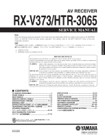 Yamaha RXV-373 - Service Manual